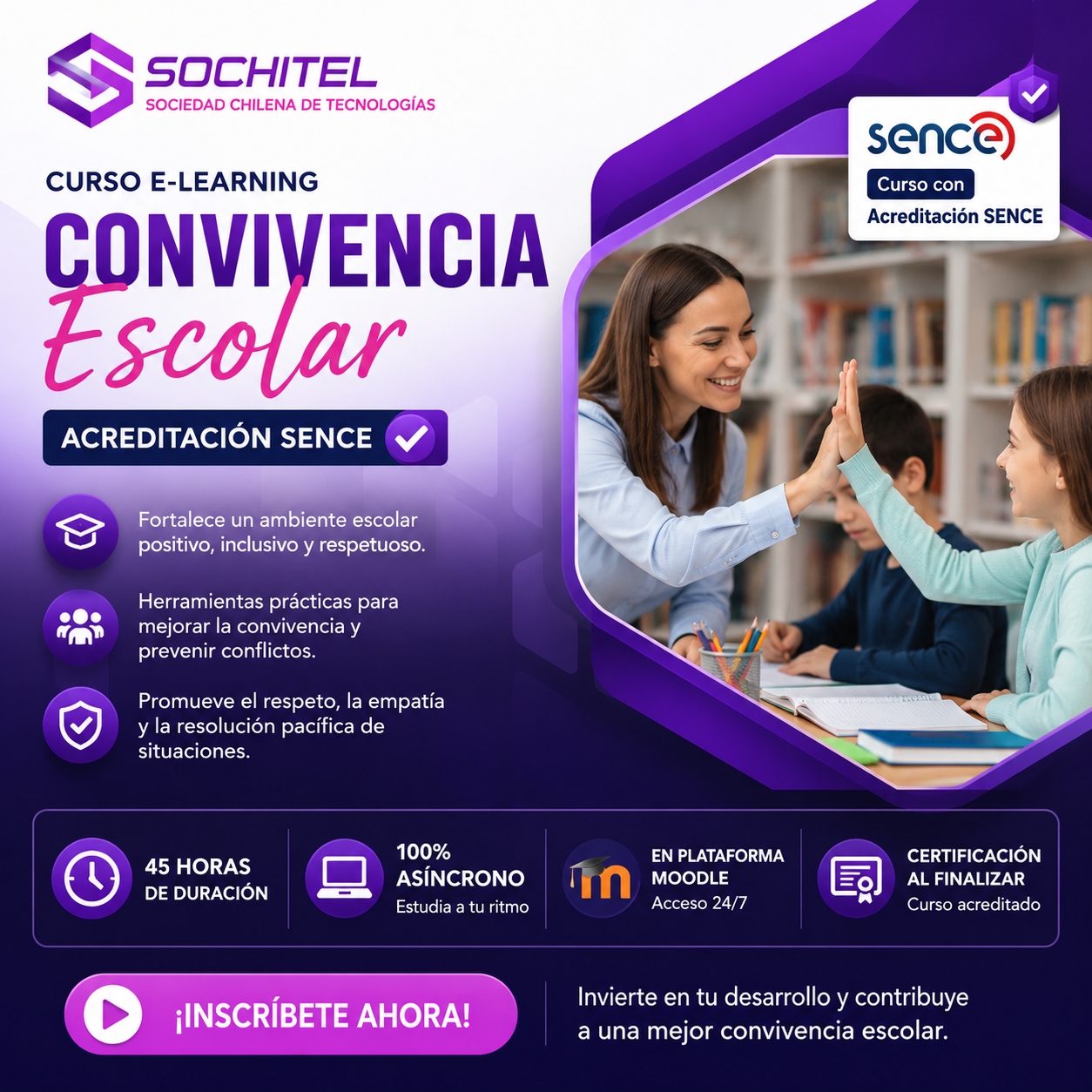CURSO: CONVIVENCIA ESCOLAR 45 HORAS