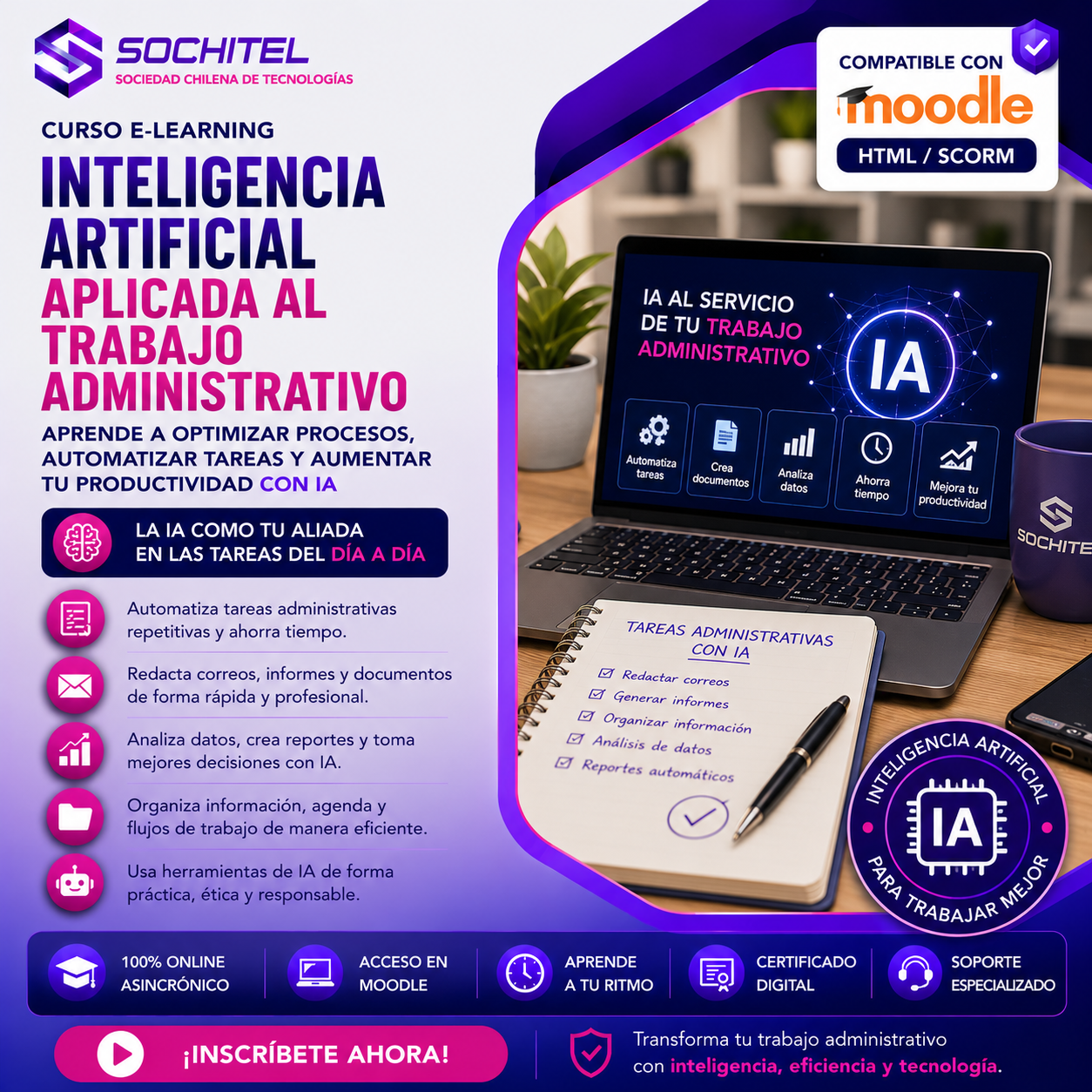 Curso Inteligencia Artificial Aplicada al Trabajo Administrativo